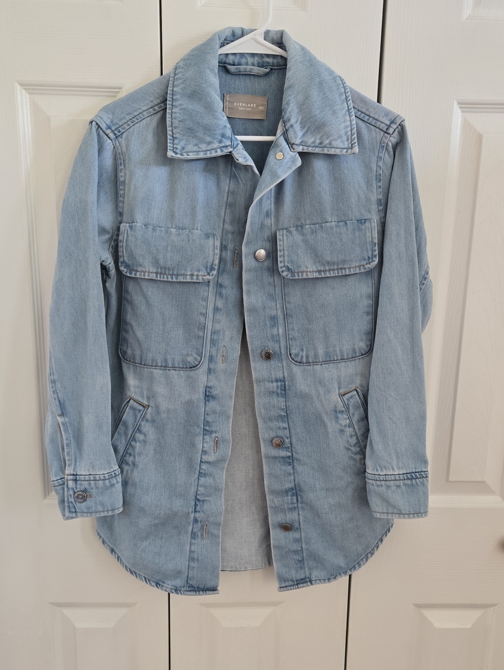 Everlane Light Blue Denim Shirt Jacket for Women